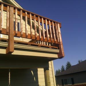 Deck railing before